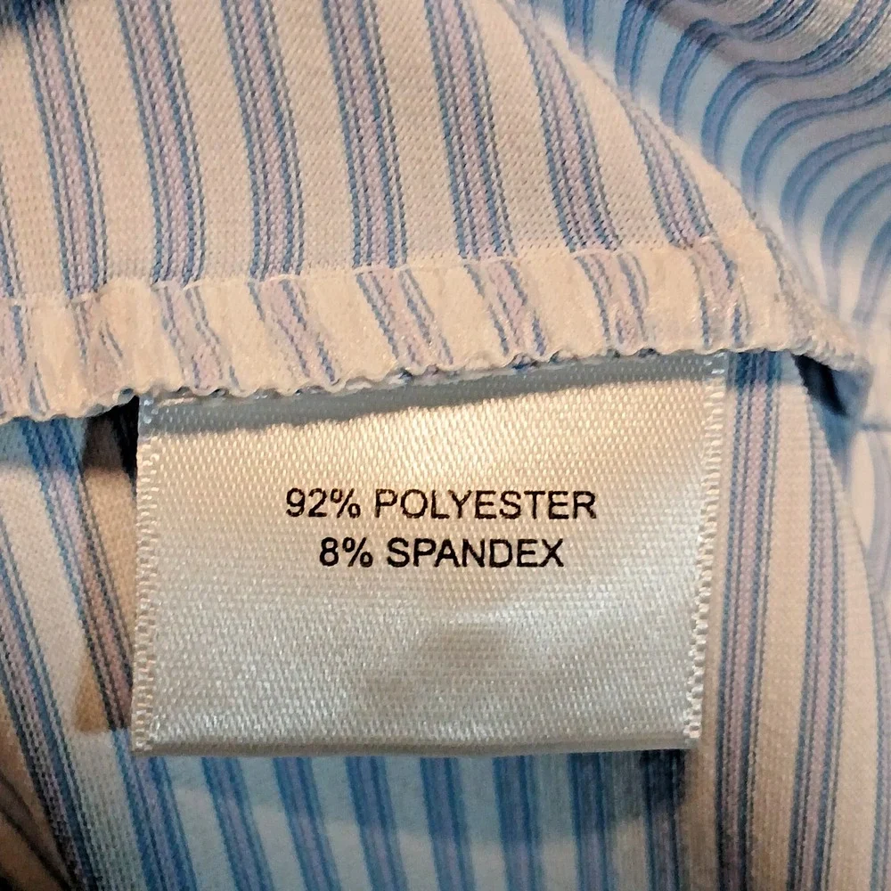 Peter Millar Crown Crafted Performance Striped Mesh Polo Shirt White Blue XL‎